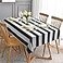 ASPMIZ Black and White Striped Tablecloth for Rectangle Tables Geometric Stripe Waterproof Table Cloth for Kitchen Dining Room Polyester Tablecloth Rectangle 60 x 84