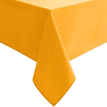 Hiasan Rectangle Tablecloth Waterproof Spillproof and Wrinkle Resistant Washable Polyester Table Cloth for Dining Party 52 x 70 inch Orange Yellow