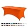 Peomeise 6FT Spandex Table Cover Rectangular Stretch Spandex Tablecloth Orange6FT