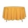 sancua Round Tablecloth 90 Inch Water Resistant Spill Proof Washable Polyester Table Cloth Decorative Fabric Table Cover for Dining Tables Buffet Parties and Camping Gold
