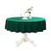 Romanstile Round Waterproof Tablecloth Stain Resistant Washable Table Cloths Wrinkle Free Polyester Table Covers for Kitchen Dining Party Wedding Indoor and Outdoor Green 90 Inch