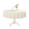 Romanstile Round Waterproof Tablecloth Stain Resistant Washable Table Cloths Wrinkle Free Polyester Table Covers for Kitchen Dining Party Wedding Indoor and Outdoor Ivory 90 Inch