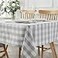 maxmill Square Checkered Tablecloth Water Resistance Antiwrinkle Spillproof Heavy Weight Gingham Table Cloth Buffalo Plaid for Buffet Banquet Parties Holiday Dinner 70 x 70 Inch Grey and White
