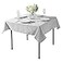 Cupuamon Square Tablecloth 52x52 inch Washable Polyester Fabric Table Cloth for Wedding Party Dining Banquet Decoration52x52Silver