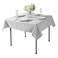 Cupuamon Square Tablecloth 52x52 inch Washable Polyester Fabric Table Cloth for Wedding Party Dining Banquet Decoration52x52Silver