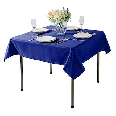 Cupuamon Square Tablecloth 52x52 inch Washable Polyester Fabric Table Cloth for Wedding Party Dining Banquet Decoration52x52Royal Blue