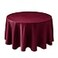 Biscaynebay Textured Fabric Christmas Round Table Cloth 90 Burgundy Water Resistant Washable Folding Table Cloths for Dining Kitchen Wedding Parties Machine Washable