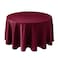 Biscaynebay Textured Fabric Christmas Round Table Cloth 90 Burgundy Water Resistant Washable Folding Table Cloths for Dining Kitchen Wedding Parties Machine Washable
