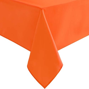 Hiasan Pumpkin Orange Tablecloth for Rectangle Tables Waterproof and Spillproof Washable Fabric Table Cloth for Dining Room Kitchen Party 60 x 120 Inch