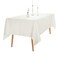 Ascoza 2pack 60x102 Inch Ivory Rectangular Tablecloth 6 Feet Table Cloth in Polyester Fabric for WeddingBanquetRestaurantParties