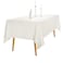 Ascoza 2pack 60x102 Inch Ivory Rectangular Tablecloth 6 Feet Table Cloth in Polyester Fabric for WeddingBanquetRestaurantParties
