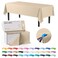 Exquisite 54 Inch X 100 Feet Ivory Plastic Table Cover Roll in A Cut to Size Box with Convenient Slide Cutter Cuts Up to 12 Rectangle 8 Feet Plastic Disposable Tablecloths