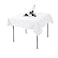 Ascoza 2pack 70x70 Inch White Square in Polyester Fabric Tablecloth for WeddingBanquetRestaurant and Parties