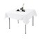 Ascoza 2pack 70x70 Inch White Square in Polyester Fabric Tablecloth for WeddingBanquetRestaurant and Parties