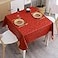 Smiry Square Table Cloth Waterproof Heavy Duty Vinyl Tablecloths Wipeable Washable Table Cover for Kitchen and Dining Room Red 54 X 54