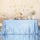 Eternal Beauty Baby Blue Tablecloth 60x102 Inch Sequin Rectangle Table Cover for Cake Dessert Exhibition Party Birthday Events