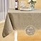 Mebakuk Rectangle Table Cloth Linen Farmhouse Tablecloth Waterproof AntiShrink Soft and Wrinkle Resistant Decorative Fabric Table Cover for Kitchen Mocha 60 x 120 1012 Seats