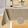 Mebakuk Rectangle Table Cloth Linen Farmhouse Tablecloth Waterproof AntiShrink Soft and Wrinkle Resistant Decorative Fabric Table Cover for Kitchen Mocha 60 x 120 1012 Seats