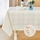 Mebakuk Jacquard Plaid Table Cloth Rectangle Modern Tablecloth Waterproof AntiShrink Soft and Wrinkle Resistant Decorative Fabric Table Cover for Kitchen Ivory 52 x 70 46 Seats