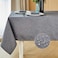 Mebakuk Rectangle Table Cloth Linen Farmhouse Tablecloth Waterproof AntiShrink Soft and Wrinkle Resistant Decorative Fabric Table Cover for Kitchen Dark Grey 52 x 70 46 Seats
