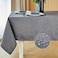 Mebakuk Rectangle Table Cloth Linen Farmhouse Tablecloth Waterproof AntiShrink Soft and Wrinkle Resistant Decorative Fabric Table Cover for Kitchen Dark Grey 52 x 70 46 Seats