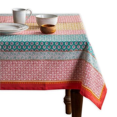 Maison d' Maison d Hermine Table Cloth Square Table 100 Cotton 54 x 54 Inches Tablecloth Reusable Decorative for Dining Kitchen Room Farmhouse Party Home Hotel Restaurant Spring Summer Provence