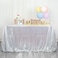 ShiDianYi Rectangular Sequin Tablecloth Silver 90x132Inch Fabric Overlay Glitter Table Linen Cover for Prom Birthday Wedding Reception Decoration