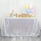 ShiDianYi Rectangular Sequin Tablecloth Silver 90x132Inch Fabric Overlay Glitter Table Linen Cover for Prom Birthday Wedding Reception Decoration