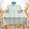 AIRCOWRIE Waterproof Vinyl Tablecloths Heavy Duty Oil Proof Spill Proof Plastic Table Cloth Wipe Clean PVC Table Cover for Spring Indoor and Outdoor UseGreen Checkered 54108 Rectangle