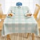 AIRCOWRIE Waterproof Vinyl Tablecloths Heavy Duty Oil Proof Spill Proof Plastic Table Cloth Wipe Clean PVC Table Cover for Spring Indoor and Outdoor UseGreen Checkered 54108 Rectangle