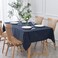 maxmill Textured Tablecloth Stain Resistant Waterproof and Wrinkle Resistant Washable Soft Table Cloth Fabric Table Cover for Dining Room and Outdoor Use Rectangle 60 x 120 Inch Navy Blue