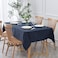 maxmill Textured Tablecloth Stain Resistant Waterproof and Wrinkle Resistant Washable Soft Table Cloth Fabric Table Cover for Dining Room and Outdoor Use Rectangle 60 x 120 Inch Navy Blue