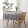 maxmill Round Textured Tablecloth SpillProof Wrinkle Free Soft Jacquard Table Cloth for Circular Table Cover for Dining Room Buffet Banquet Parties Holiday Dinner 70 Inch Light Grey