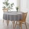 maxmill Round Textured Tablecloth SpillProof Wrinkle Free Soft Jacquard Table Cloth for Circular Table Cover for Dining Room Buffet Banquet Parties Holiday Dinner 70 Inch Light Grey