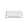 Pomp White 70 x 120 Inch Premium Polyester Tablecloth Wrinkle Stain Resistant Easy Care Fabric Fits 6FT or 8FT Rectangle Table