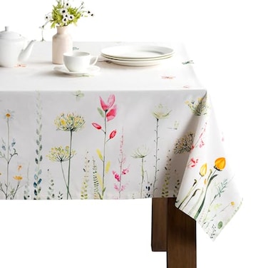 Maison d' Maison d Hermine Table Cloth Rectangle Table 100 Cotton 70 x 140 Inches Tablecloth Reusable Decorative for Dining Kitchen Room Farmhouse Party Home Hotel Restaurant Spring Summer Botanical F