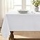 Softalker Rectangle Tablecloth Waterproof Table Cloths Wrinkle Free Fabric Washable Polyester Table Cover for Dining Tables Party Outdoor Camping Parties Buffet 60 x 102 inch White
