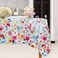 LUSHVIDA Easter Fabric Rectangle Table Cloth 60 x 84 Inch Polyester Easter Flower Spring Tablecloth Table Cover Protector for Holiday Party Wedding Birthday Decoration Use Blooming Flower