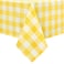 Hiasan Checkered Square Tablecloth Stain Resistant Waterproof Washable Spring Table Cloth for Dining Room and Outdoor Use 54 x 54 Inch Yellow and White Gingham Pattern
