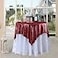 FYLEDAEE Burgundy Sequin Table Cloths for Parties50X50 inch Glitter Overlay Table Cover Fitted Square Round Small Tables for Wedding Birthday Holiday Ceremony Event Dessert Decoration