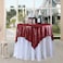 FYLEDAEE Burgundy Sequin Table Cloths for Parties50X50 inch Glitter Overlay Table Cover Fitted Square Round Small Tables for Wedding Birthday Holiday Ceremony Event Dessert Decoration