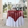 FYLEDAEE Burgundy Sequin Table Cloths for Parties50X50 inch Glitter Overlay Table Cover Fitted Square Round Small Tables for Wedding Birthday Holiday Ceremony Event Dessert Decoration