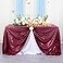 AMZLOKAE Sequin Tablecloth Rectangle 50x80 Burgundy Table Overlay Glitter Table Cloths for Parties Wine Seamless Tablecloth Sparkle TableCover for Dining Room Wedding Reception