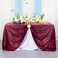 AMZLOKAE Sequin Tablecloth Rectangle 50x80 Burgundy Table Overlay Glitter Table Cloths for Parties Wine Seamless Tablecloth Sparkle TableCover for Dining Room Wedding Reception