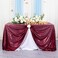 AMZLOKAE Sequin Tablecloth Rectangle 50x80 Burgundy Table Overlay Glitter Table Cloths for Parties Wine Seamless Tablecloth Sparkle TableCover for Dining Room Wedding Reception