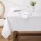 Softalker Jacquard Rectangle Tablecloth Swirl Design Waterproof Stain Resistant Table Cover Heavy Weight Wrinkle Free Polyester Table Cloths for DinnerPartiesHoliday 52 x 70 Inch White
