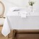 Softalker Jacquard Rectangle Tablecloth Swirl Design Waterproof Stain Resistant Table Cover Heavy Weight Wrinkle Free Polyester Table Cloths for DinnerPartiesHoliday 52 x 70 Inch White