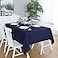 FOLINS&HOME FOLINSHOME Navy Blue Square Tablecloth Wrinkle Free Waterproof Polyester Table Cloths Spillproof Heavy Duty and Washable Table Cover for Party Banquet Indoor OutdoorRectangleOblong 54 x 54