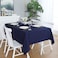FOLINS&HOME FOLINSHOME Navy Blue Square Tablecloth Wrinkle Free Waterproof Polyester Table Cloths Spillproof Heavy Duty and Washable Table Cover for Party Banquet Indoor OutdoorRectangleOblong 54 x 54