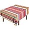 Hxezoc 59 x 84 Inch Mexican Blanket Striped Tablecloth Large Square Fringe Cotton Mexican Serape Tablecloth for Mexican Party Wedding Decorations Outdoor Table Cover Red